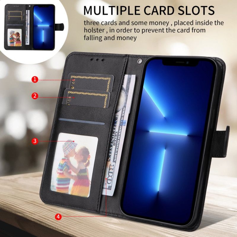 Leren Hoesje Voor Vivo V50 Lite 5g Effen Leerlook