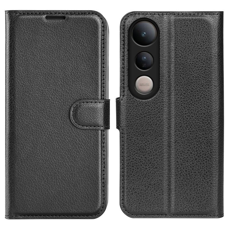 Leren Hoesje Voor Vivo V50 Lite 5g Lychee Kunstleer