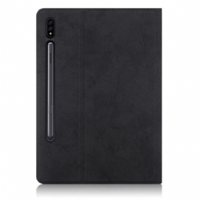 Folio-hoesje voor Samsung Galaxy Tab S7+ Anti-fall Mat Leereffect