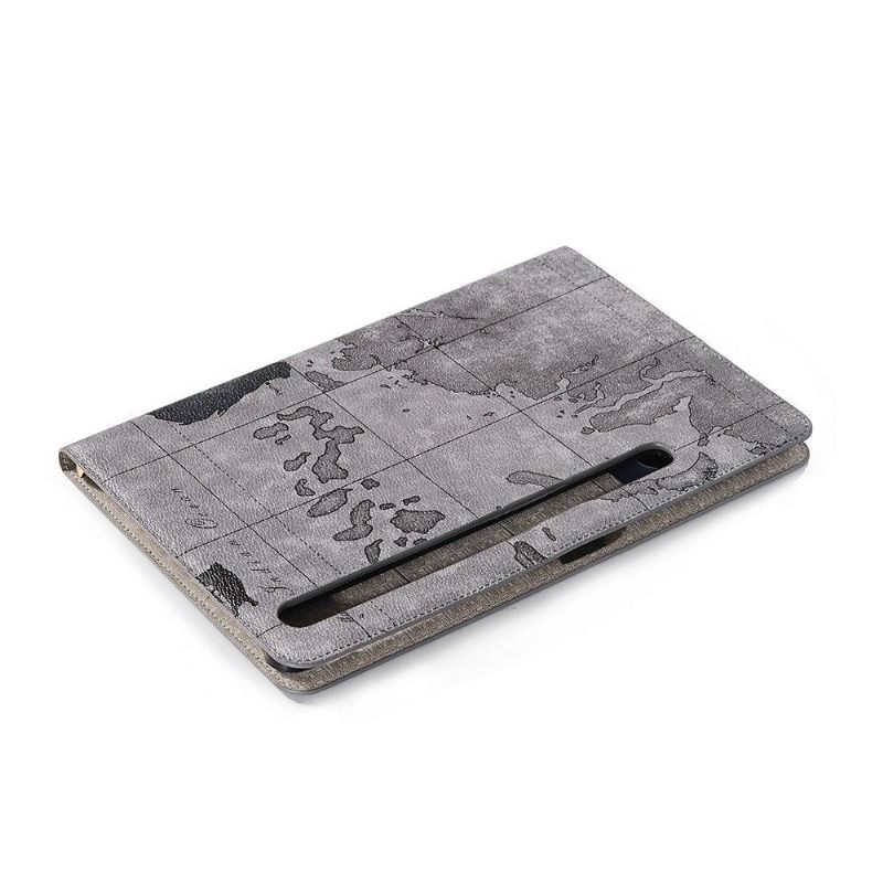 Folio-hoesje voor Samsung Galaxy Tab S7+ Anti-fall Wereldkaart
