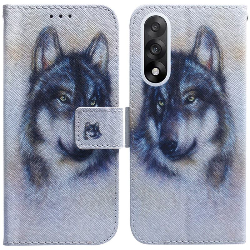 Bescherming Hoesje Oneplus Nord 5 Wolf In Aquarel