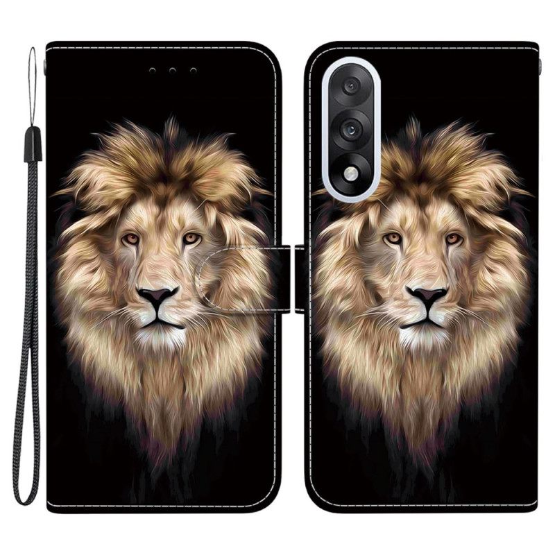 Flip Case Leren Oneplus Nord 5 Dromende Leeuw