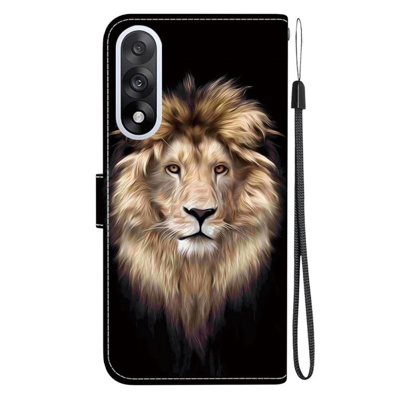 Flip Case Leren Oneplus Nord 5 Dromende Leeuw