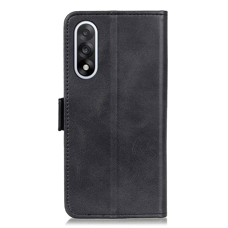 Flip Case Leren Oneplus Nord 5 Kunstleer Met Textuur
