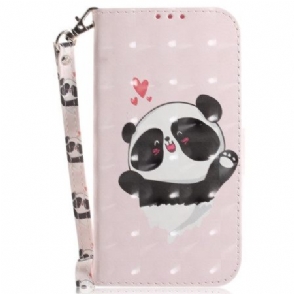 Folio-hoesje Oneplus Nord 5 Liefdevolle Panda Met Bandjes