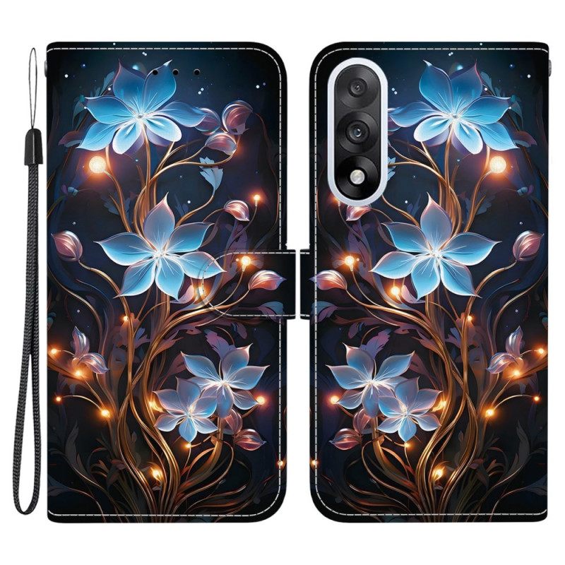Folio-hoesje Oneplus Nord 5 Telefoonhoesje Blauwe Bloemen