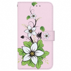 Folio-hoesje Oneplus Nord 5 Telefoonhoesje Leliebloemen