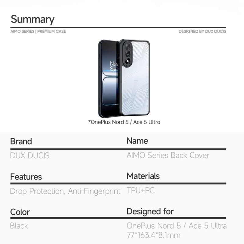 Hoesje Voor Oneplus Nord 5 Aimo-serie Dux Ducis