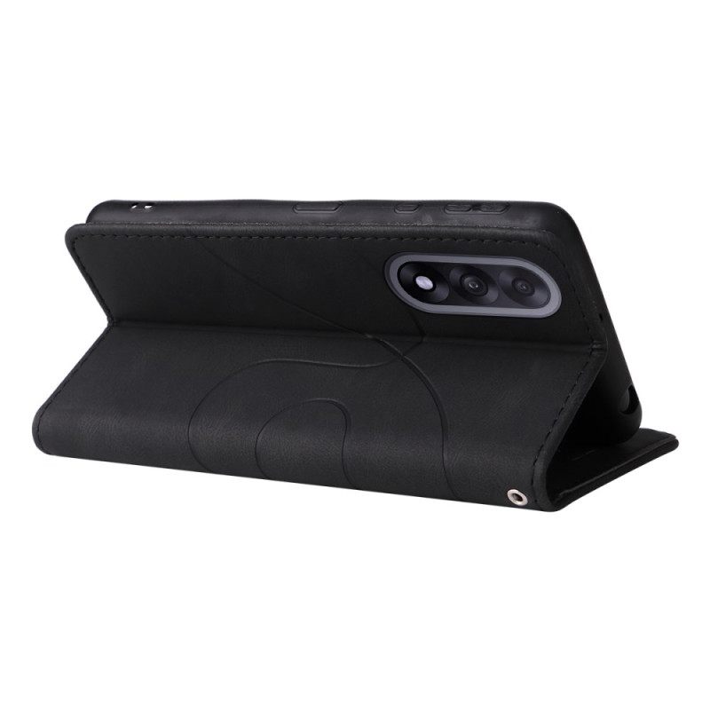 Leren Hoesje Oneplus Nord 5 Golvend Bescherming Hoesje