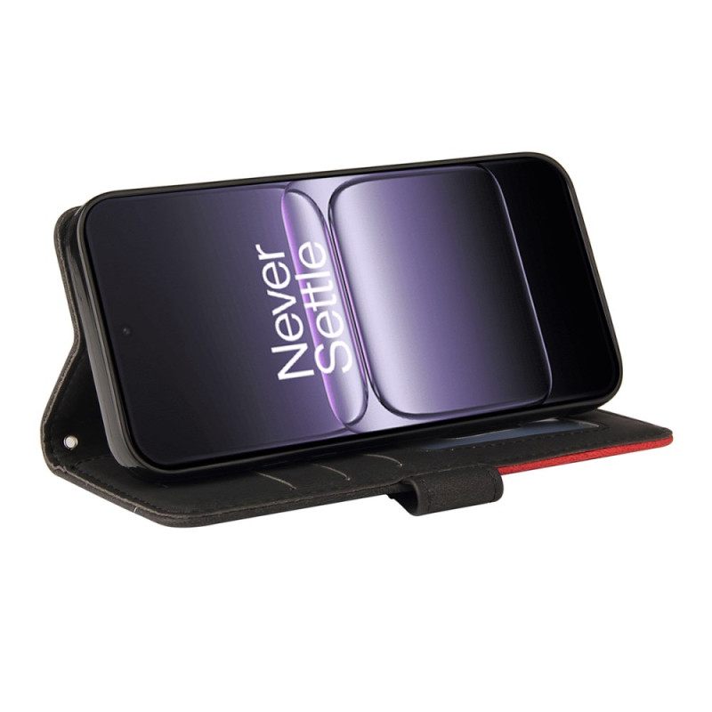 Leren Hoesje Oneplus Nord 5 Golvend Bescherming Hoesje