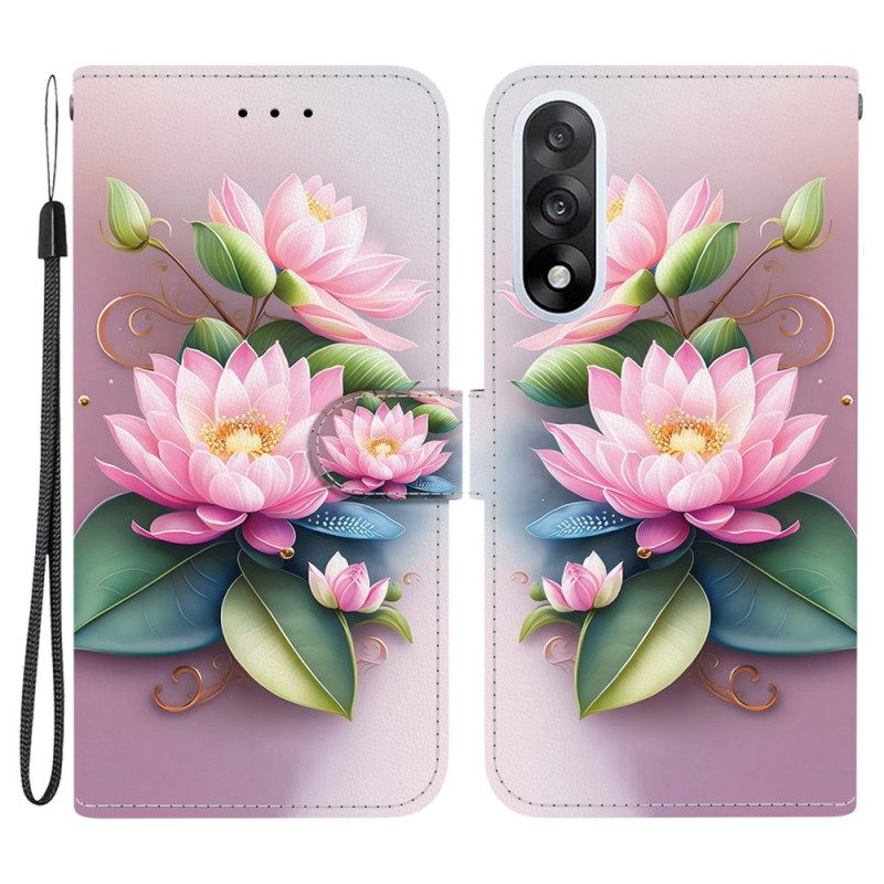 Leren Hoesje Oneplus Nord 5 Lotuspatroon
