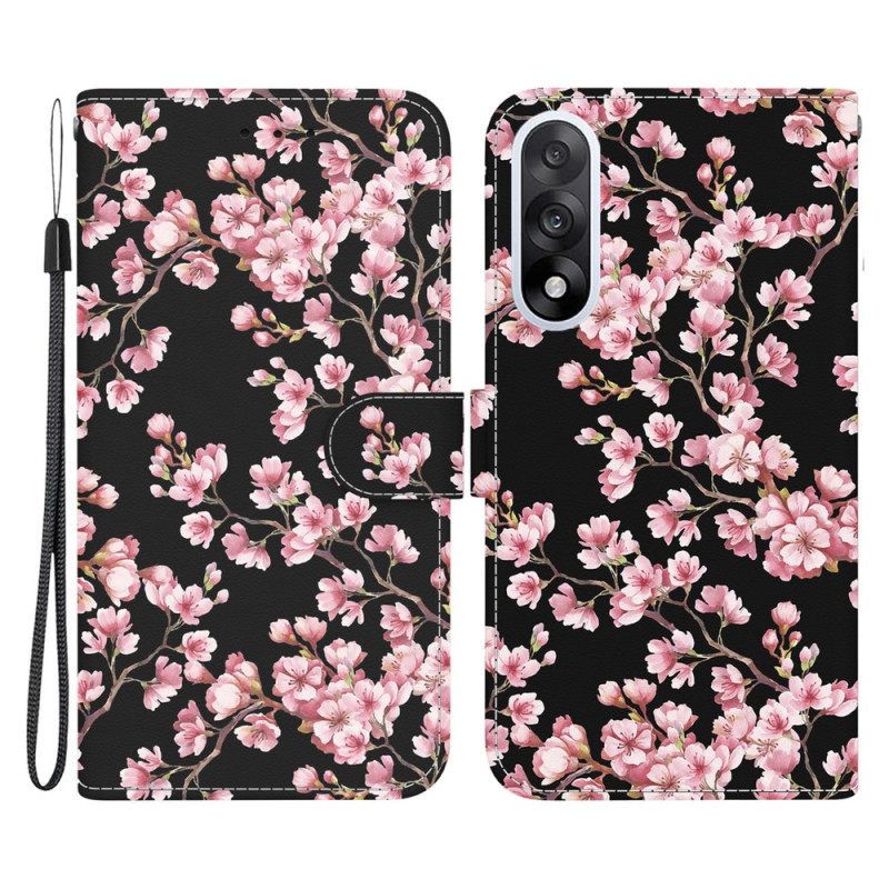 Leren Hoesje Oneplus Nord 5 Pruimenbloesems