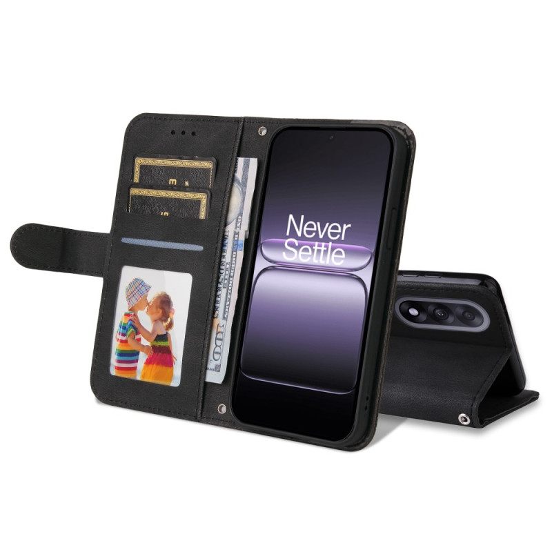 Leren Hoesje Oneplus Nord 5 Vintage Suède-effect