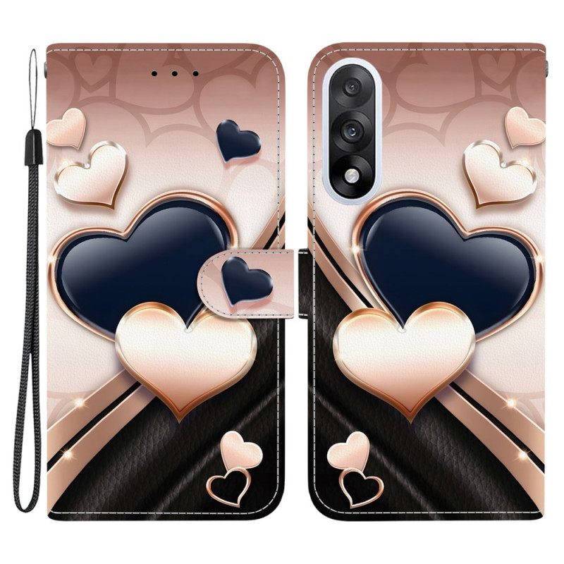 Leren Hoesje Voor Oneplus Nord 5 Twee Harten