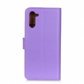 Cover voor OnePlus Nord Basis Kunstleer - Paars