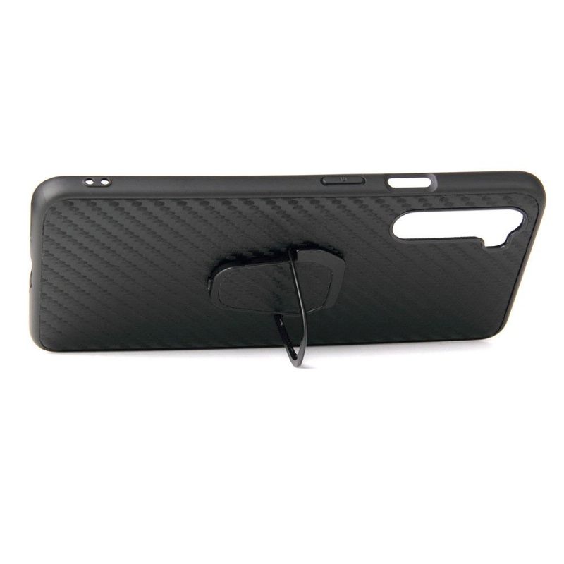 Hoesje voor OnePlus Nord Koolstofvezel Met Magnetische Houder