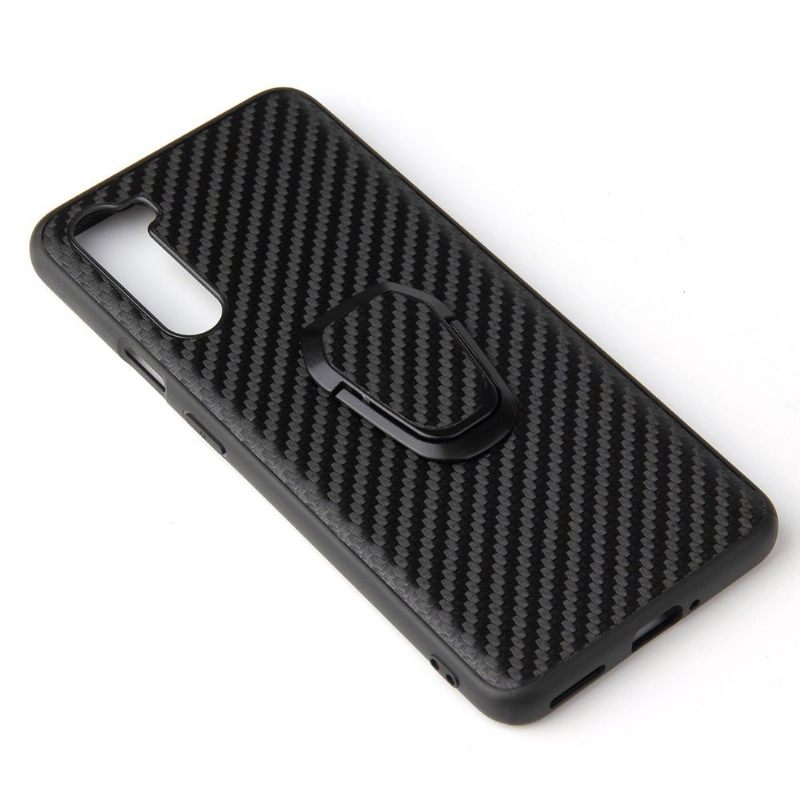 Hoesje voor OnePlus Nord Koolstofvezel Met Magnetische Houder