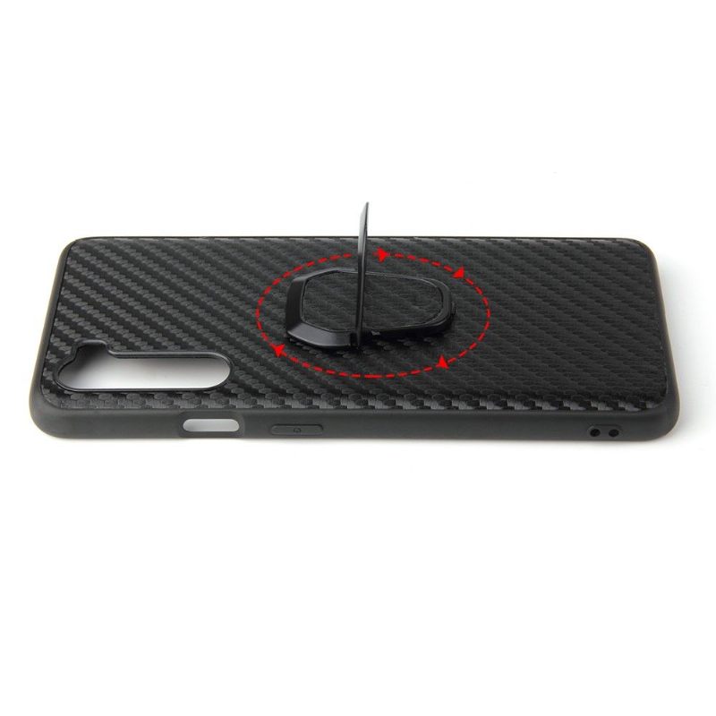 Hoesje voor OnePlus Nord Koolstofvezel Met Magnetische Houder