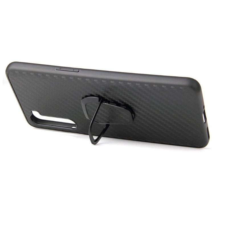 Hoesje voor OnePlus Nord Koolstofvezel Met Magnetische Houder