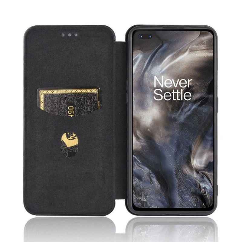 Leren Hoesje voor OnePlus Nord Koolstofvezeleffect
