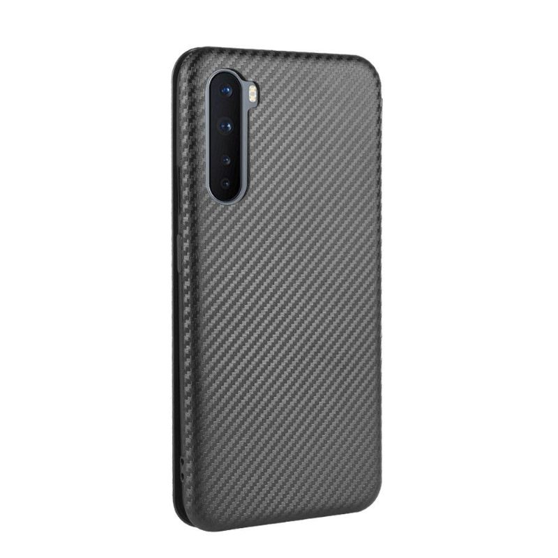Leren Hoesje voor OnePlus Nord Koolstofvezeleffect