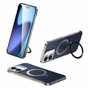 Cover Hoesje iPhone 17 Telefoonhoesje Compatibel Met Magsafe Leerlook Met Standaard