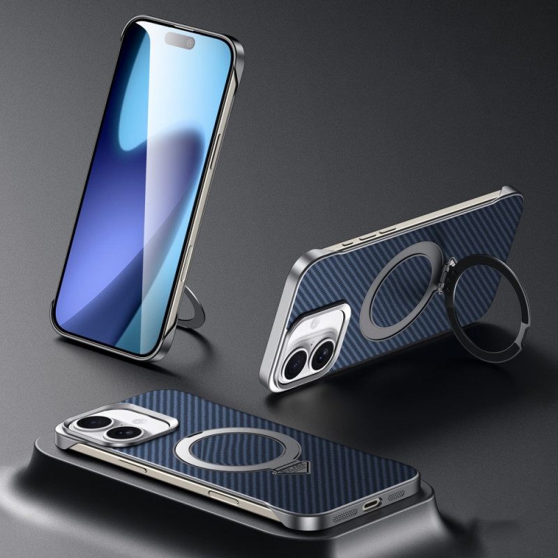 Cover Hoesje iPhone 17 Telefoonhoesje Compatibel Met Magsafe Leerlook Met Standaard