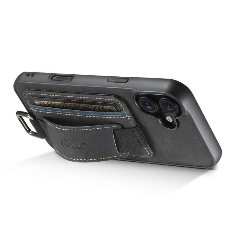 Cover Hoesje iPhone 17 Telefoonhoesje Kaarthouder In Retro Design