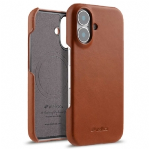 Cover Hoesje iPhone 17 Telefoonhoesje Magsafe-compatibel Gewaxt Leer