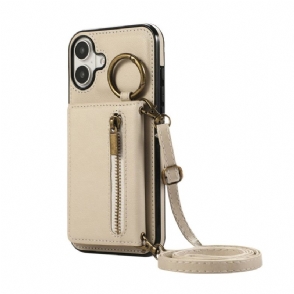 Cover Hoesje iPhone 17 Telefoonhoesje Portemonnee Met Rits