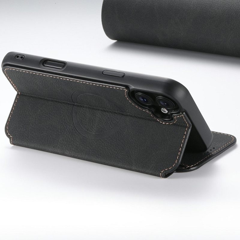Folio-hoesje iPhone 17 Magsafe-compatibele Leren Stijl Bescherming Hoesje