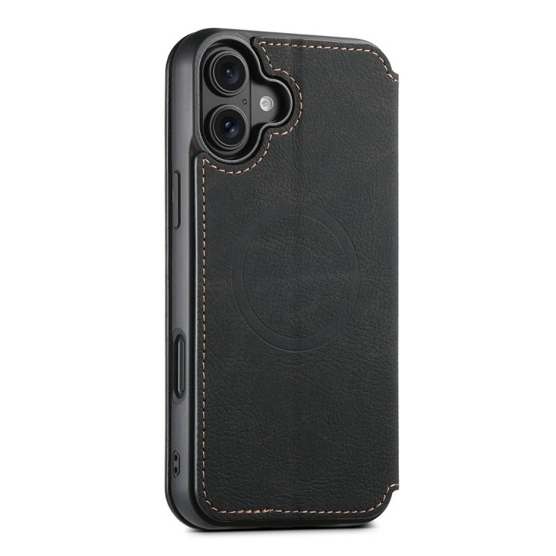 Folio-hoesje iPhone 17 Magsafe-compatibele Leren Stijl Bescherming Hoesje