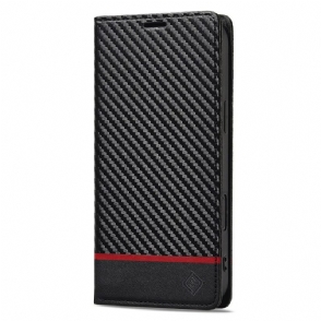 Folio-hoesje iPhone 17 Telefoonhoesje Koolstofvezel Lc.imeeke