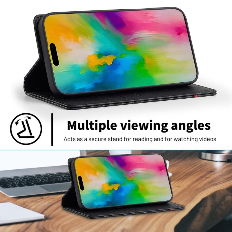 Folio-hoesje iPhone 17 Telefoonhoesje Koolstofvezel Lc.imeeke