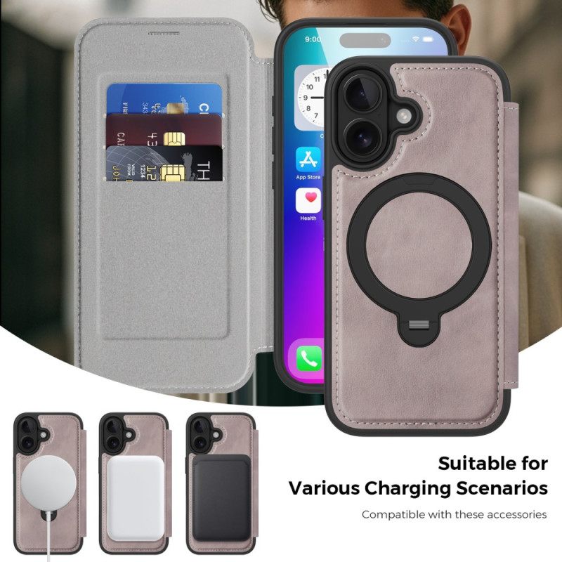 Folio-hoesje iPhone 17 Telefoonhoesje Magsafe-geïntegreerde Rfid-blokkering