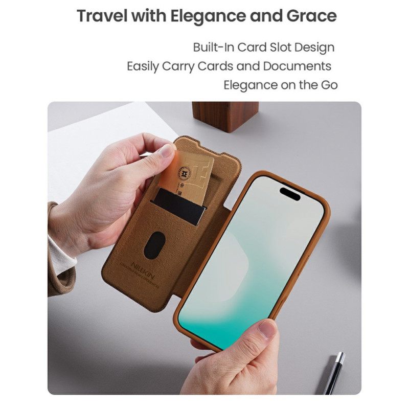 Folio-hoesje iPhone 17 Telefoonhoesje Qin Pro-serie Nillkin