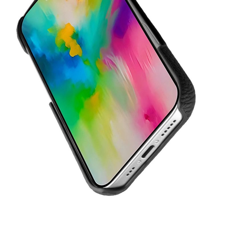 Hoesje iPhone 17 Compatibel Met Magsafe Leer En Microvezel