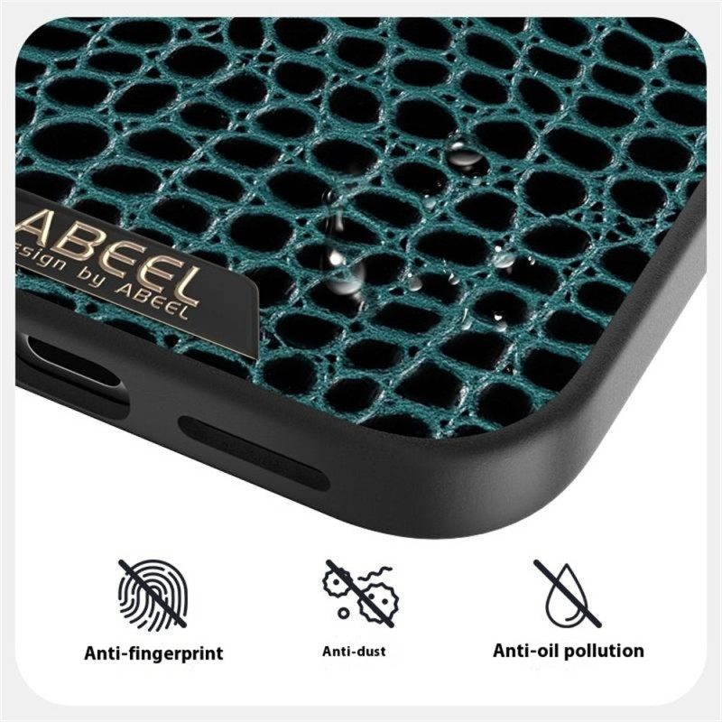 Hoesje iPhone 17 Magsafe-compatibel Abeel Met Krokodillenprint Bescherming Hoesje