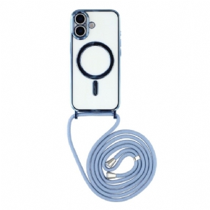 Hoesje iPhone 17 Magsafe-compatibel Transparant Hoesje Met Koord