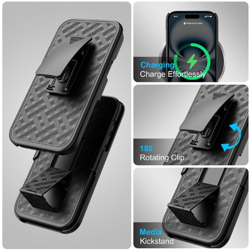 Hoesje iPhone 17 Schuifbaar Met Standaard En Clip