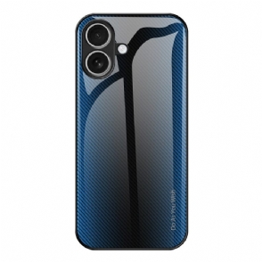 Hoesje Voor iPhone 17 Gehard Glas Met Koolstofvezeldesign