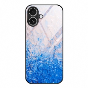 Hoesje Voor iPhone 17 Gehard Glas Met Marmerpatroon