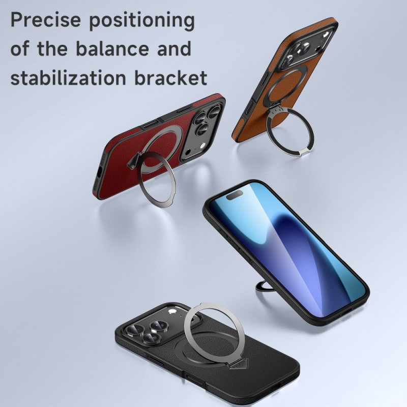 Hoesje Voor iPhone 17 Magsafe Compatibel Met Leer Met Standaard