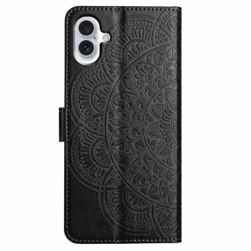 Leren Hoesje iPhone 17 Mandala Print Bescherming Hoesje