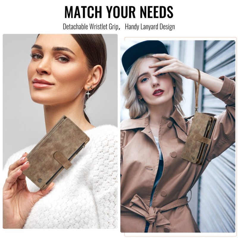 Leren Hoesje iPhone 17 Portemonnee Met 10 Kaartsleuven Bescherming Hoesje