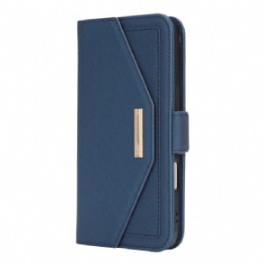 Leren Hoesje iPhone 17 Portemonnee Met Schouderband En Spiegel