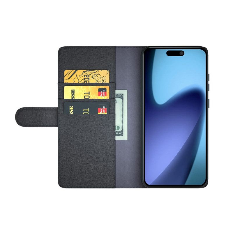Leren Hoesje Voor iPhone 17 Portemonnee Van Echt Leer