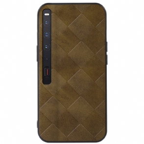 Cover Hoesje Huawei Mate XS 2 Telefoonhoesje Kunstleer Met Ruitpatroon