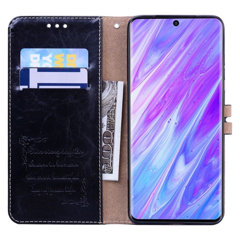 Cover voor Samsung Galaxy S20 Luxe Vintage Leereffect