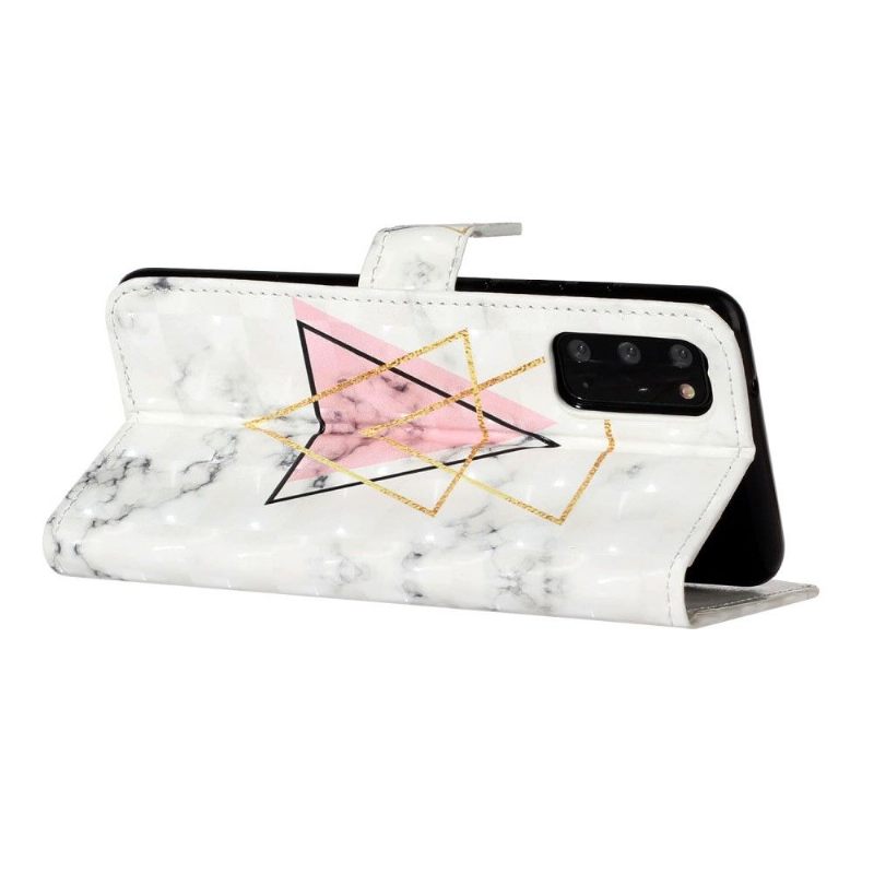 Folio-hoesje voor Samsung Galaxy S20 Marmeren Driehoeken